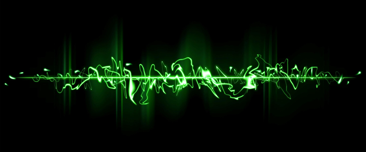 Green light beam.