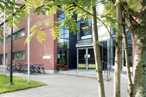 Photo of a building on the university&#039;s campus.