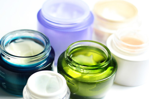 Face cream jars.
