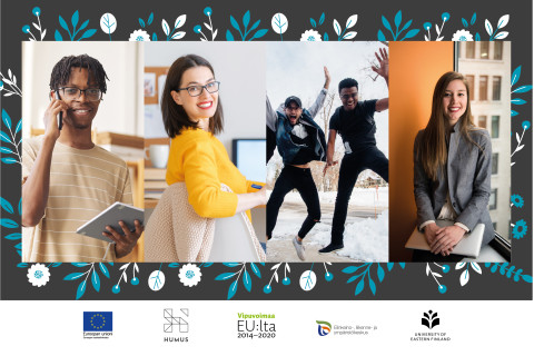 Hymyileviä nuoria jotka katsovat kohti kameraa.