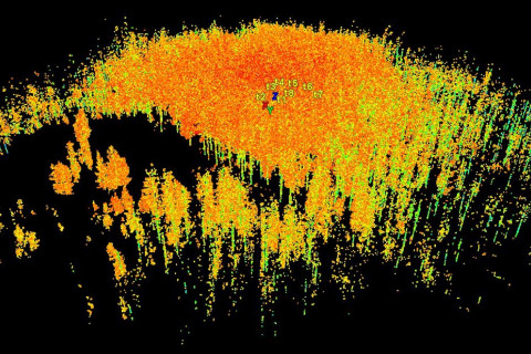 Pistepilvikoealan puita metsäntutkimuksessa