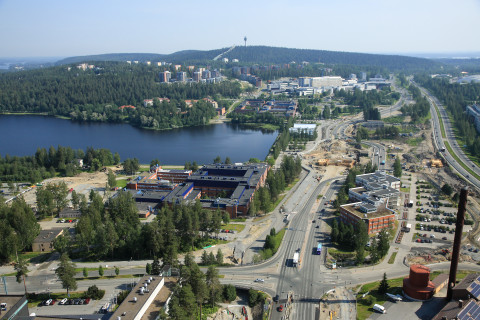 Ilmakuva Savilahden kampusalueesta vuodelta 2021