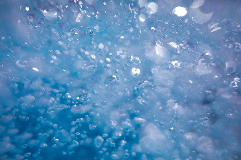 Water bubbles.