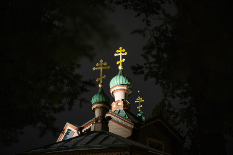 Joensuun ortodoksisen seurakunnan Pyhän Nikolaoksen kirkko.