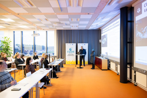 Risto Turunen ja Anna Logrén CUDIS hankkeen päätöstapahtumassa.