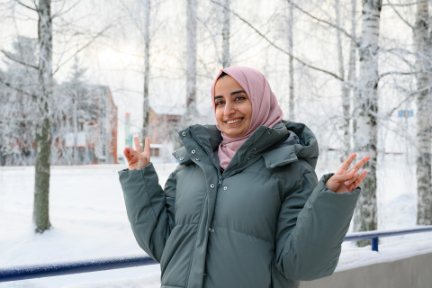Ghadeer Hamed, a doctoral researcher and representative of YUFE Student Forum.