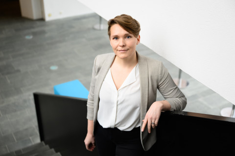 Kaisa Huhta Joensuun kampuksella.