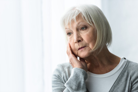 Old woman in portrait.