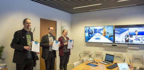 Vuoden viestijä tilaisuudesta.