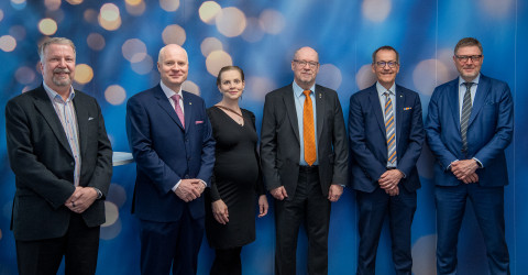 Maaningan, Pohjois-Savon ja Vesannon Osuuspankkien lahjoitustilaisuus Itä-Suomen yliopistolle.