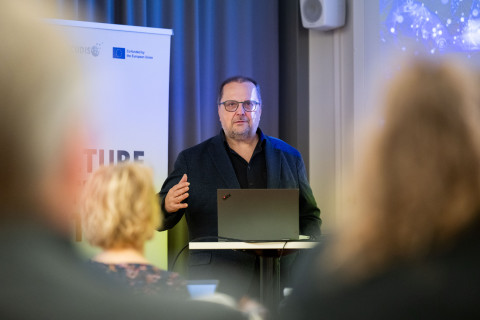 Risto Turunen CUDIS hankkeen päätöstapahtumassa.