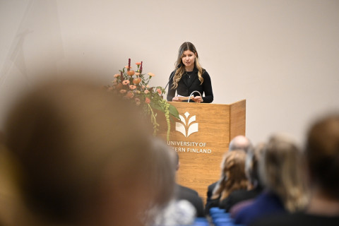  Janina Gunnar, Chairperson of the Representative Council of the Student Union of the University of Eastern Finland.