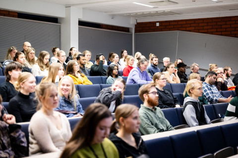 Audience at the Industrial Collaboration Day, held by the Faculty of Science, Forestry and Technology.