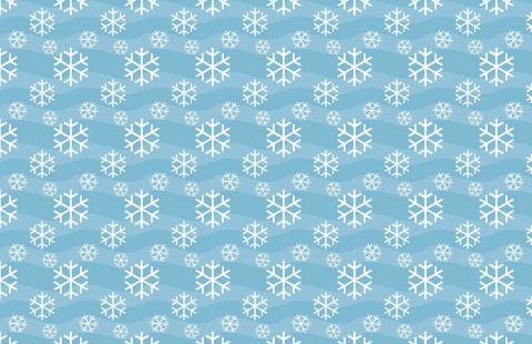 Kuvituskuva. Valkoisia lumihiutaleita vaaleansinisellä pohjalla.