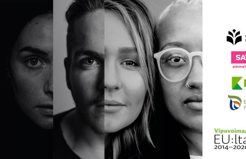 Kuvassa neljän naisen kasvot