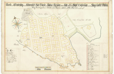 Sortavalan kaupungin karttakuva vuodelta 1697.