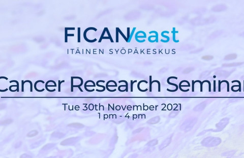 Syöpätutkimuksen seminaarin mainos