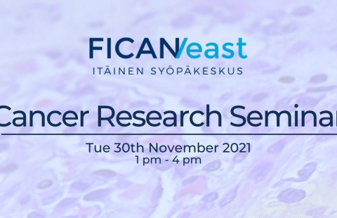 Syöpätutkimuksen seminaarin mainos