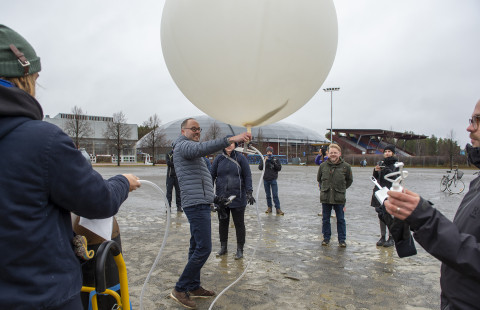 Sääpallon lähetys.
