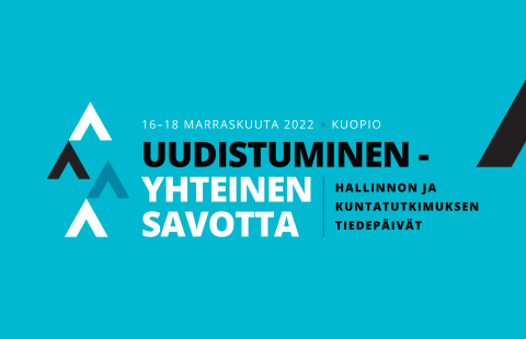 Hallinnon ja kuntatutkimuksen tiedepäivien mainos