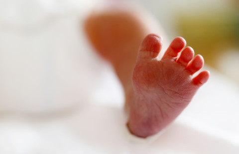 Vauvan varpaat.