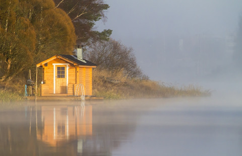 sauna, kesä, järvi, Suomi. Sauna, summer, lake. Suomi.