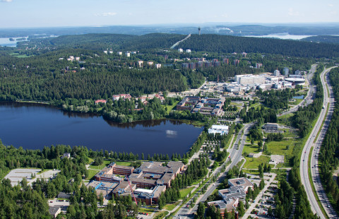 Itä-Suomen yliopiston Kuopion kampuksen ilmakuva.