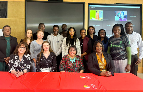 Representatives of both UEF and UNAM attended the launch of the Early Intervention in Family Violence video.