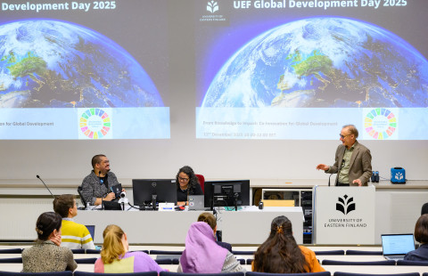 Vice Rector Jussi Pihlajamäki opening the event.