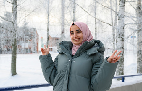 Ghadeer Hamed, a doctoral researcher and representative of YUFE Student Forum.