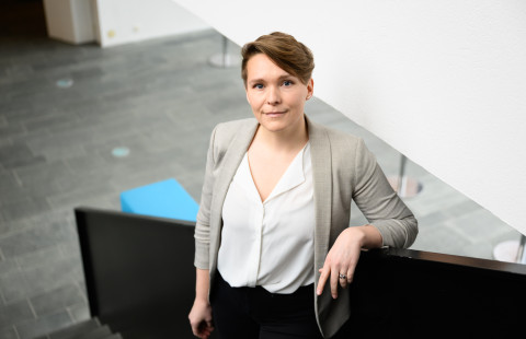 Kaisa Huhta Joensuun kampuksella.