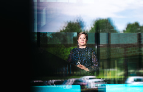 Hanna Lahtinen Joensuun kampuksella.