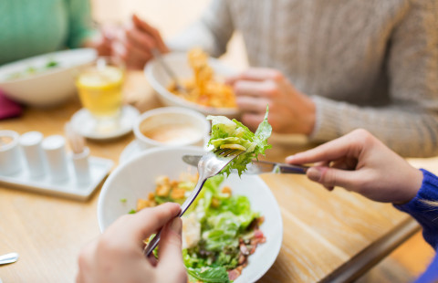 People at a restaurant.