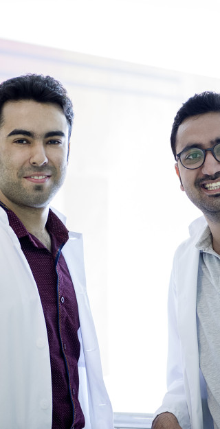 Graduate students Ali Mohammadi and Mohammadhossein Ebrahimi, Master's Degree Programme in Medical Physics