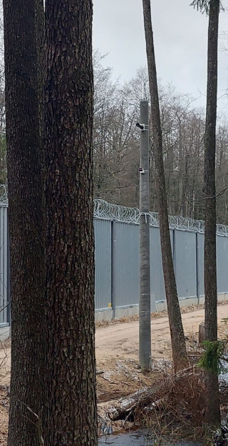 Newly built border fence 